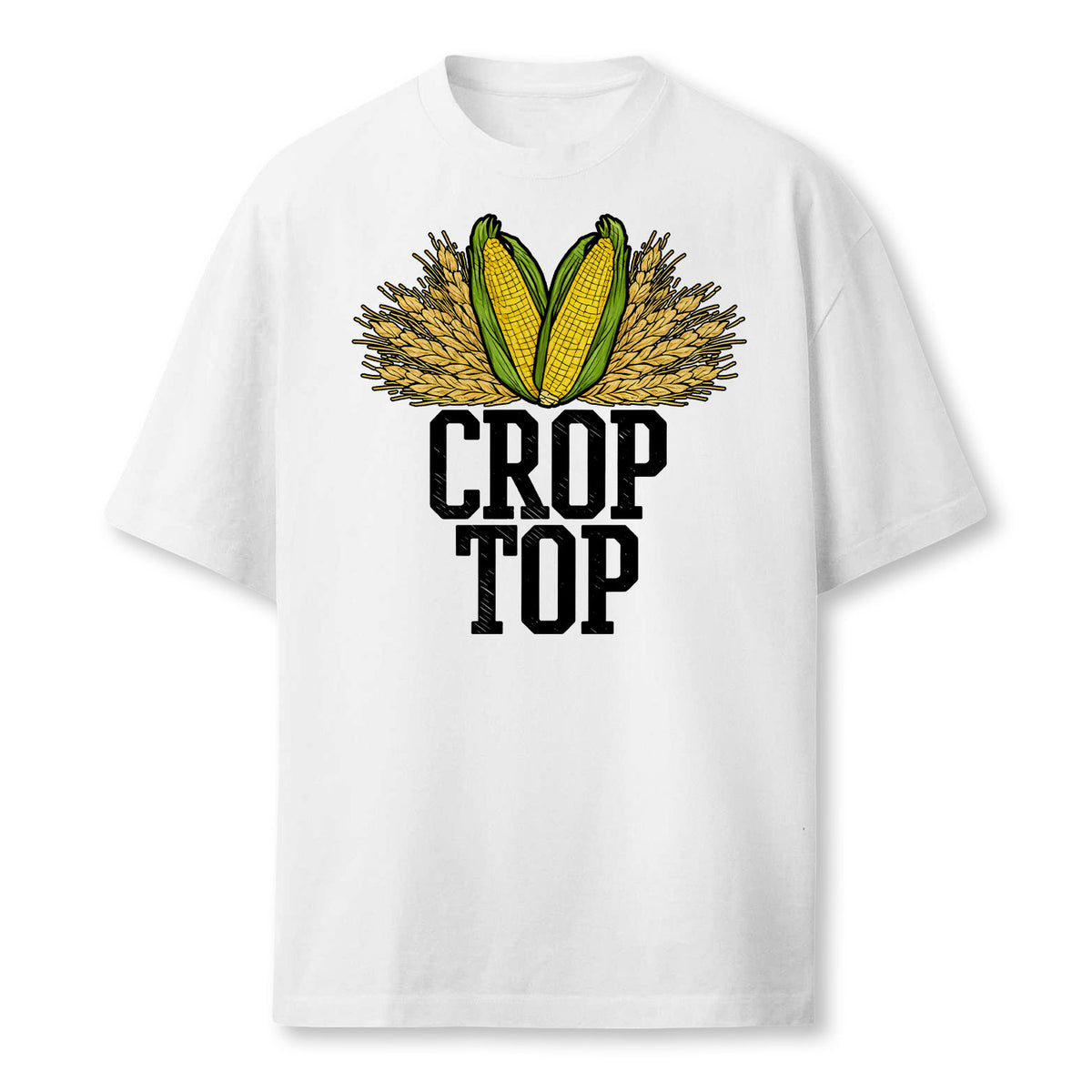 Crop Top Farm Pun Corn Farming Agriculture Funny Farmer Farmer T-Shirt