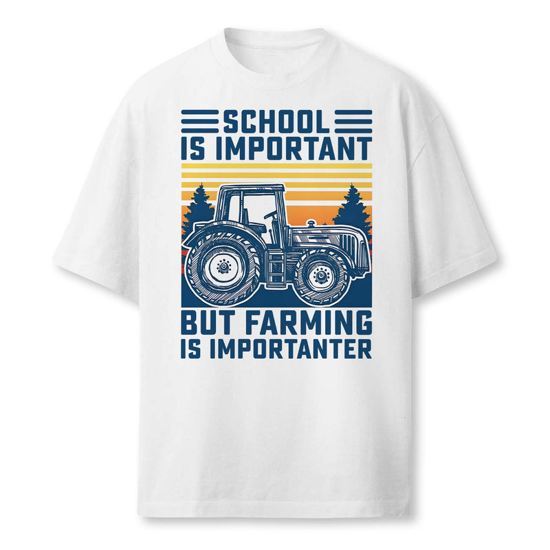 But Farming Is Importanter Farmer Tractor Funny Farm Boys Farmer T-Shirt
