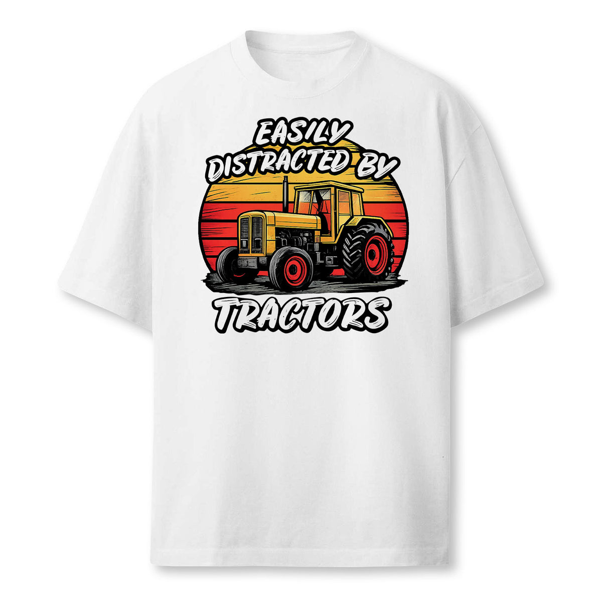 Easily Distracted By Tractors Fun Farmer Farming Gift Idea Farmer T-Shirt