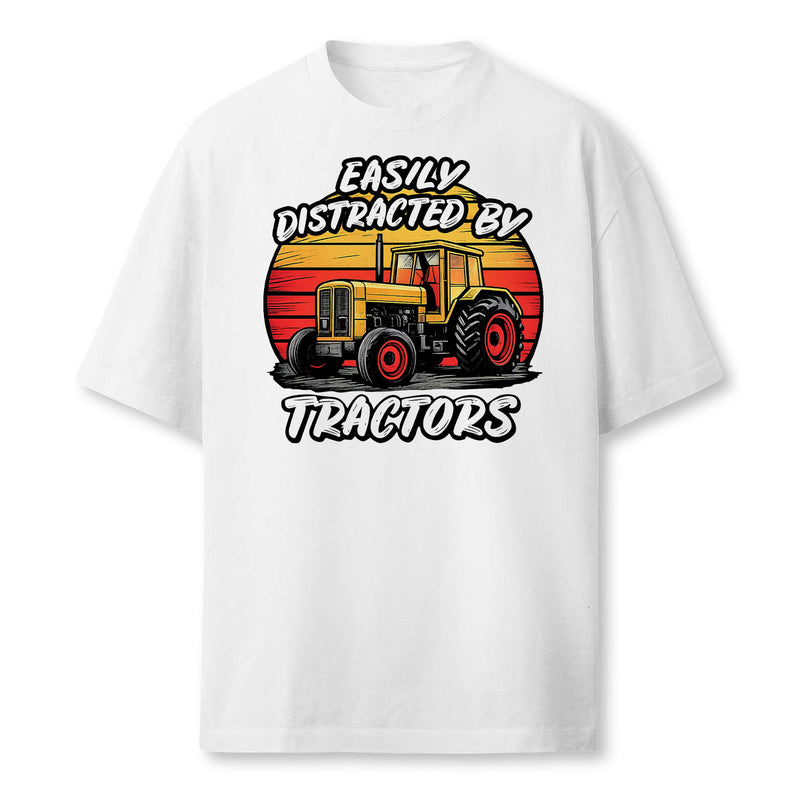 Easily Distracted By Tractors Fun Farmer Farming Gift Idea Farmer T-Shirt