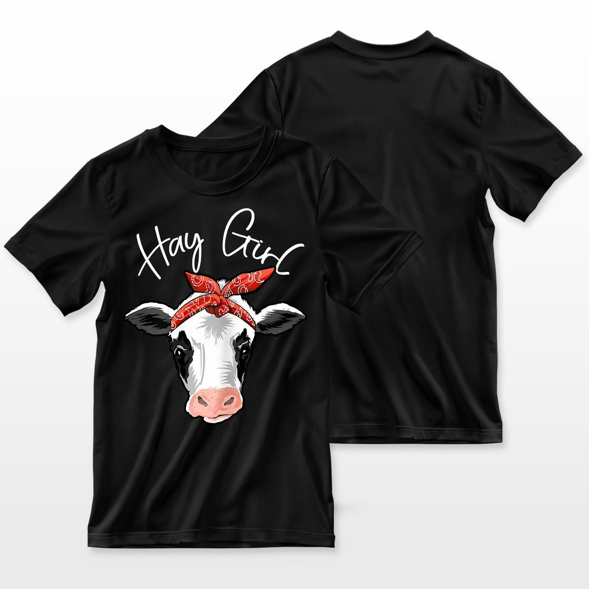 Hay Girl Farmer Funny Cattle Cow Farm Lovers Gift Women Farmer T-Shirt