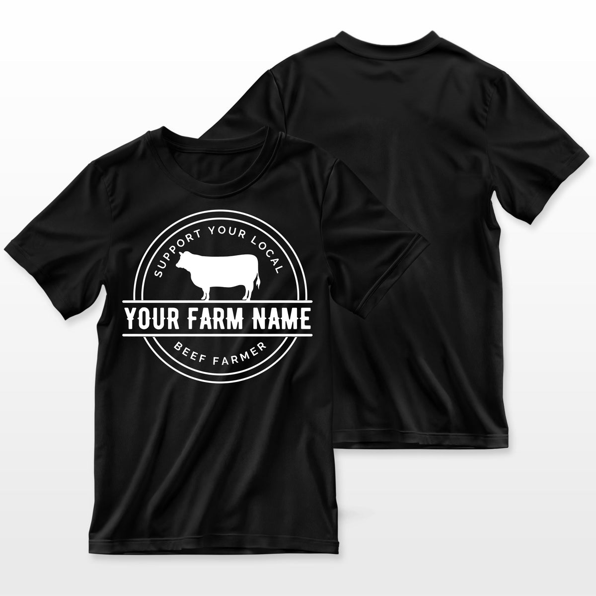 Personalized Beef Farmer Shirt - Custom Farm Name Vintage  Cattle Tee, Support Local Farmer Logo, Cattle Rancher Father's  Day Gift