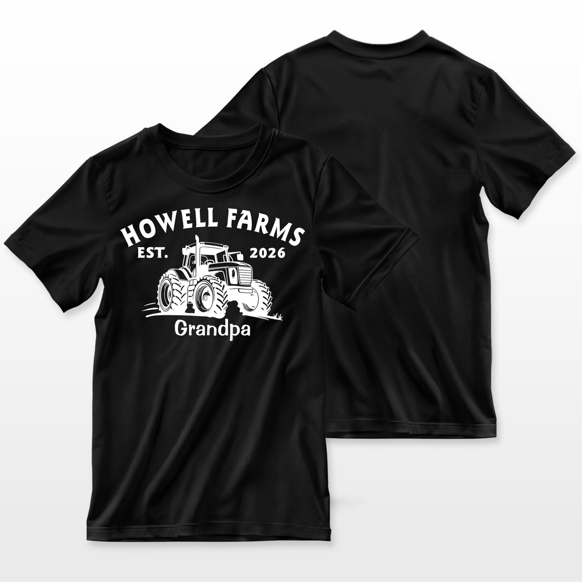 Personalized Grandpa Farm Shirt - Custom Family Name Year &  Title, Vintage Tractor Tee, Farmer Grandpa Father's Day Gift