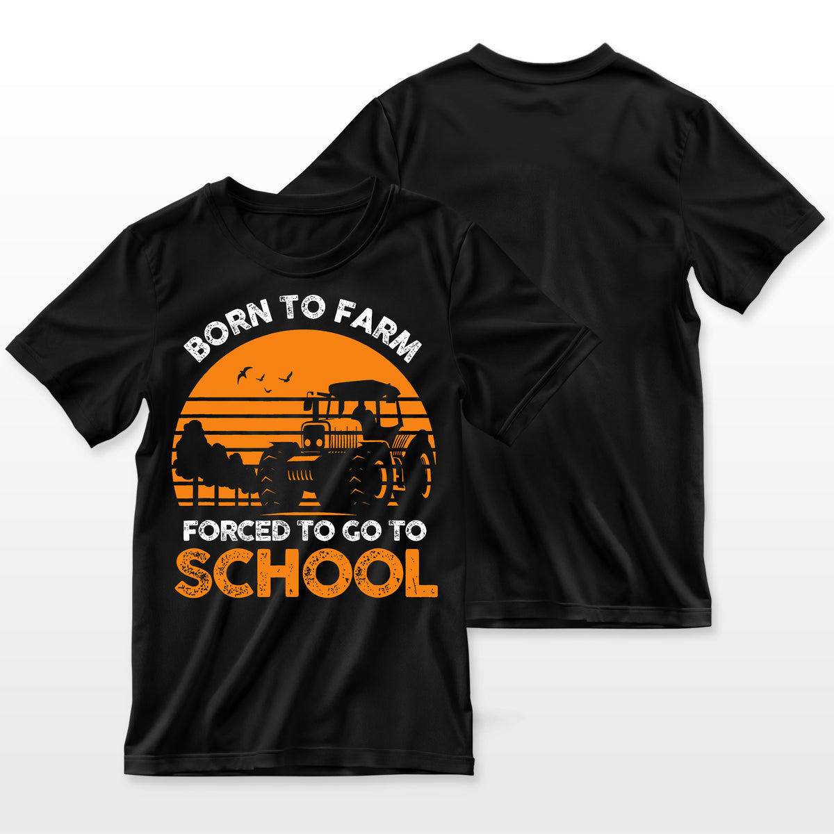Funny Farmer Born In School Agriculture Farmer Farmer T-Shirt