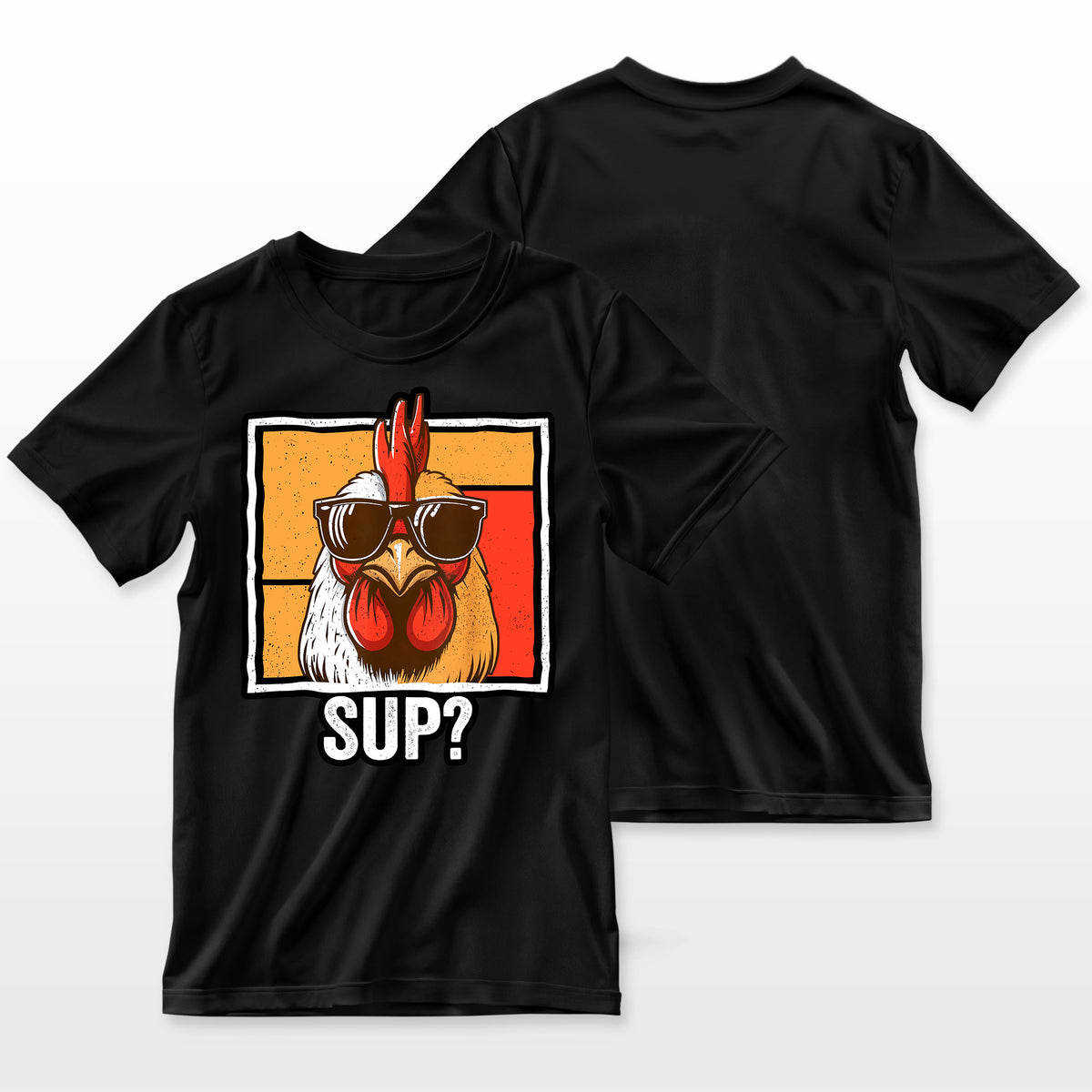 Chicken Sunglasses Animal Farm Funny For Farmer Men Women Farmer T-Shirt