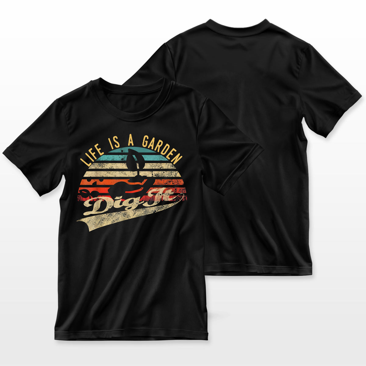 Life Is A Garden Dig It Retro Vintage Farmer Farmer T-Shirt