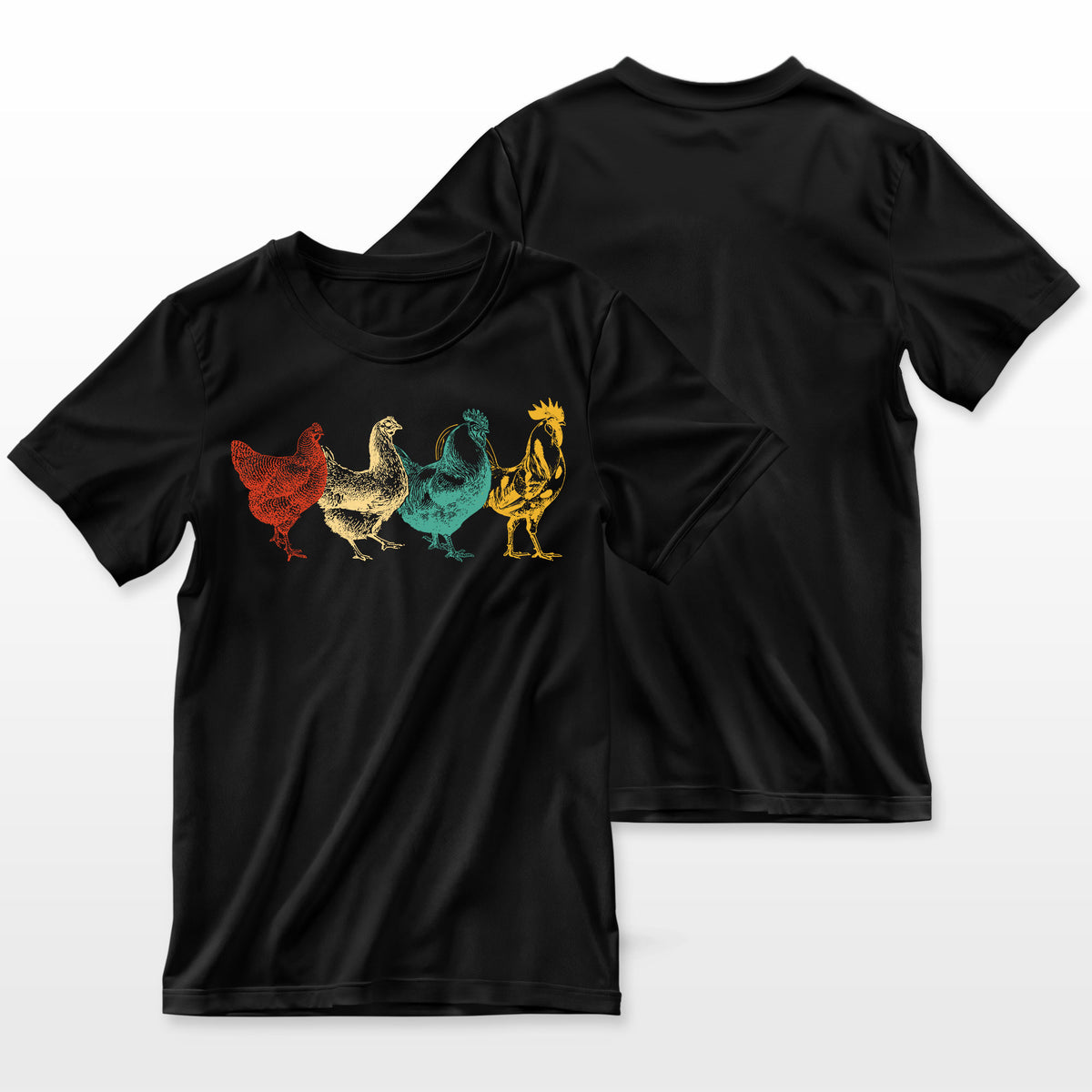 Chicken Retro Vintage Poultry Farmer Women Men Farm Lover Farmer T-Shirt
