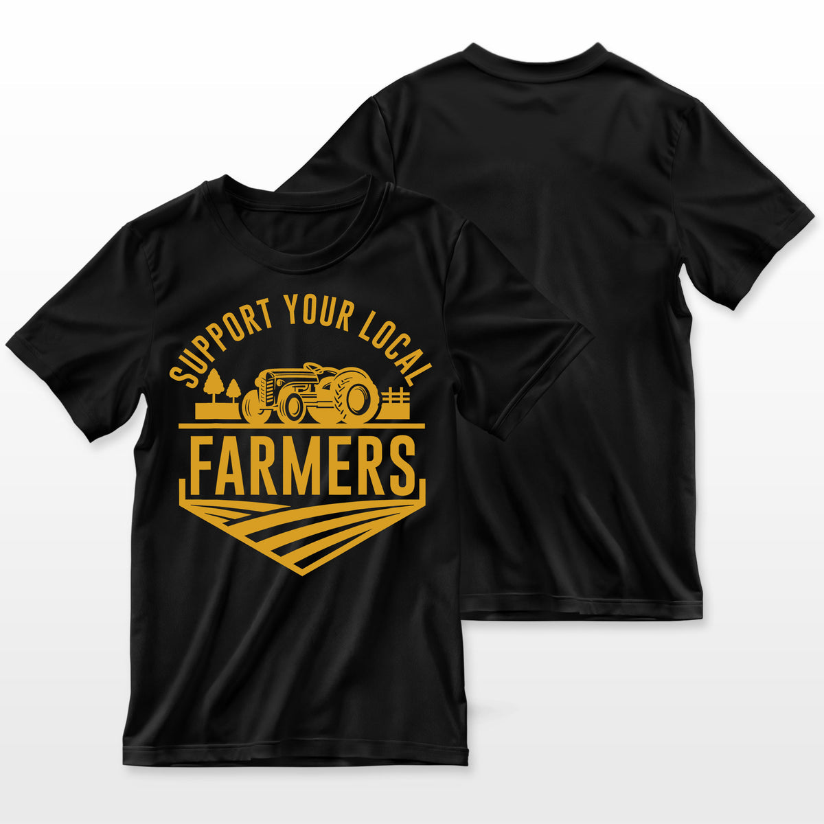 Farm Local Food Patriotic Farming Gift Idea Farmer T- Shirt