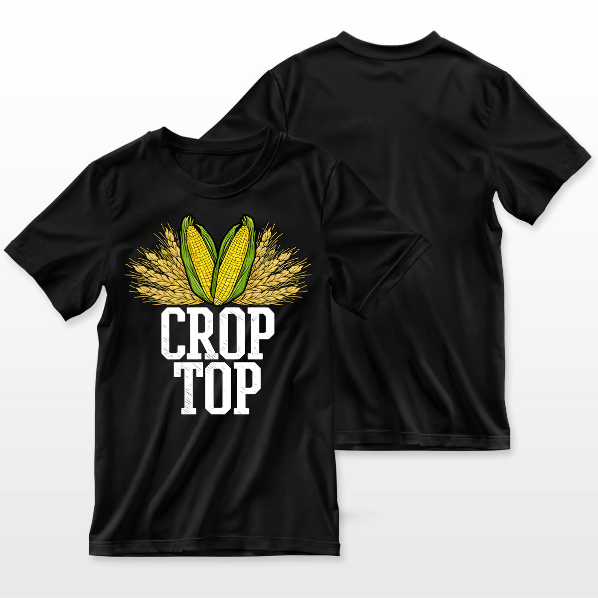 Crop Top Farm Pun Corn Farming Agriculture Funny Farmer Farmer T-Shirt
