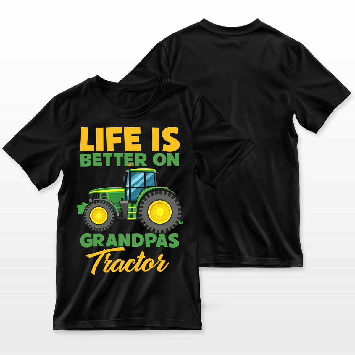Farmer Funny Tractor Boy On Grandpas Tractor Farmer T-Shirt