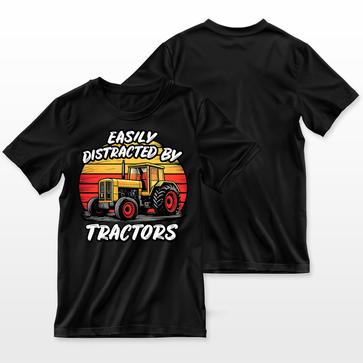 Easily Distracted By Tractors Fun Farmer Farming Gift Idea Farmer T-Shirt
