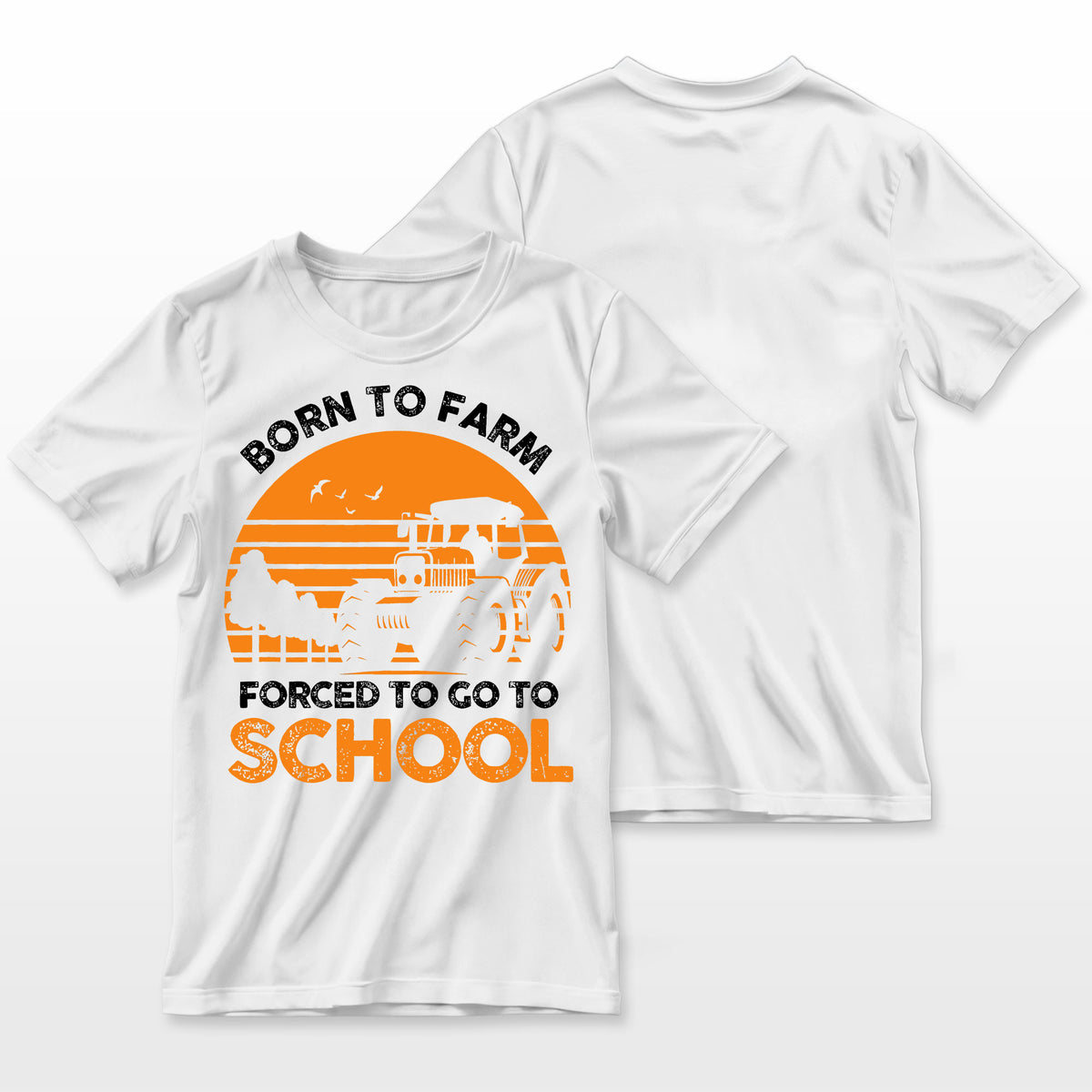Funny Farmer Born In School Agriculture Farmer Farmer T-Shirt