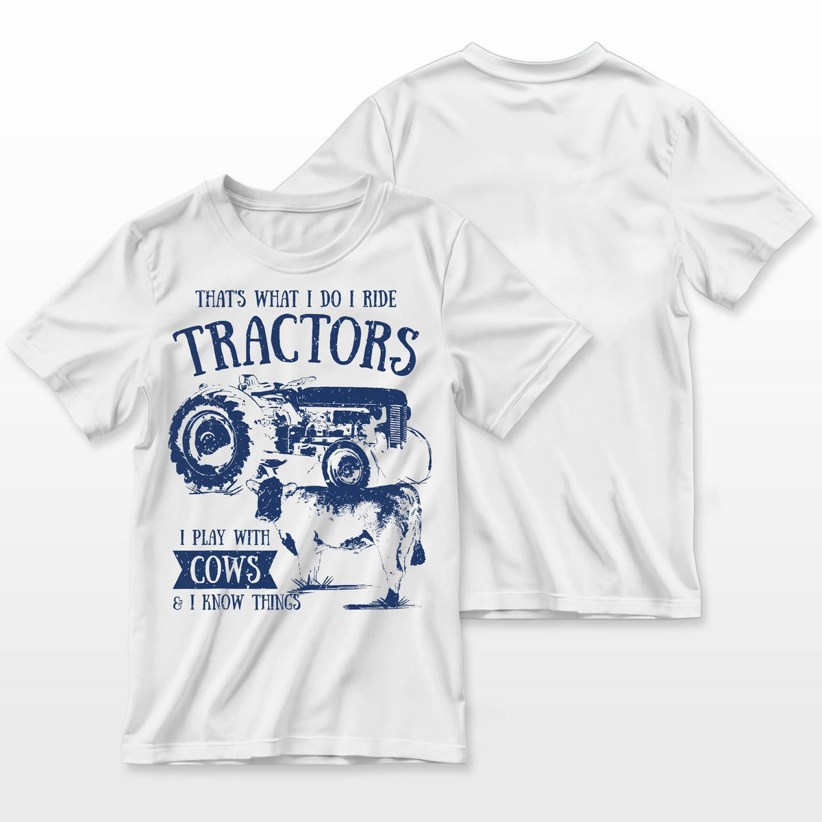 Tractor Farmer Merch Co Thats What I Do I Ride Tractors Funny Farmer Cowboy Gift Black Small Farmer T-Shirt