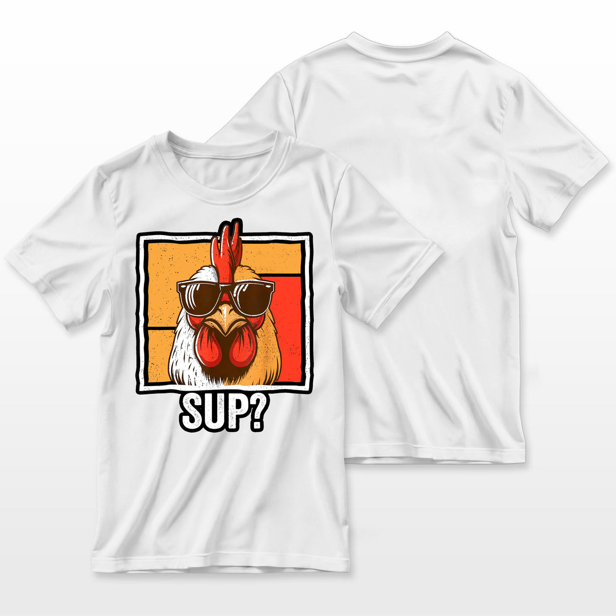 Chicken Sunglasses Animal Farm Funny For Farmer Men Women Farmer T-Shirt