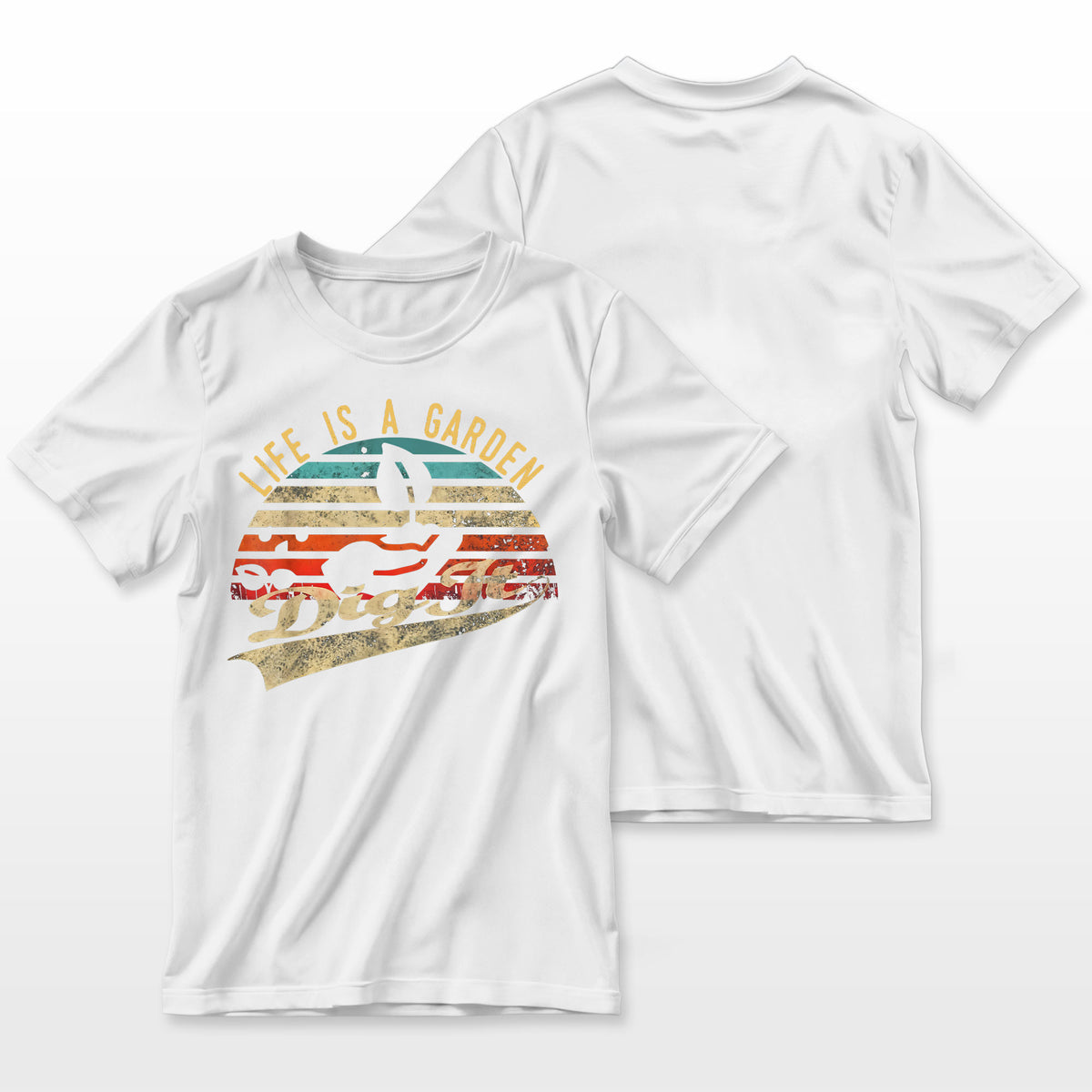 Life Is A Garden Dig It Retro Vintage Farmer Farmer T-Shirt