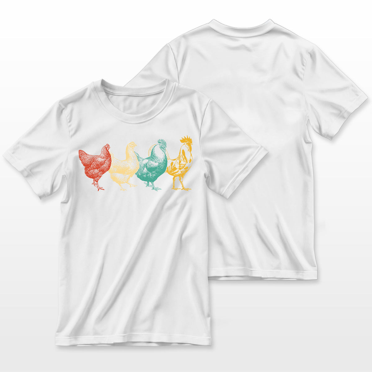 Chicken Retro Vintage Poultry Farmer Women Men Farm Lover Farmer T-Shirt
