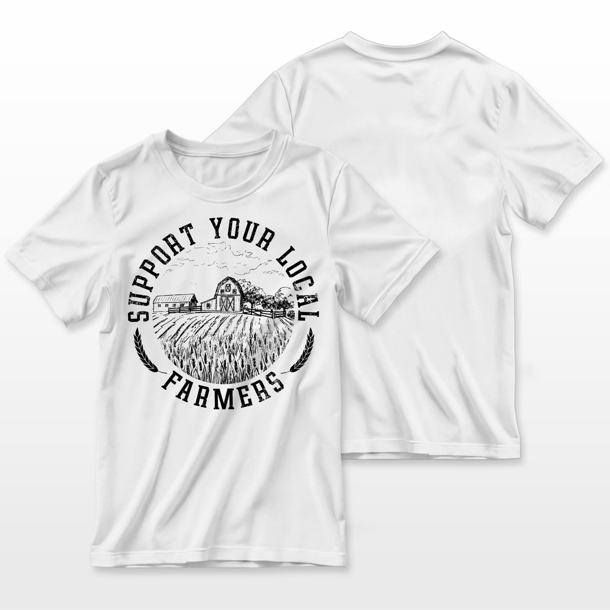 Vintage Support Your Local Farmers Farming Farm Farmer T-Shirt