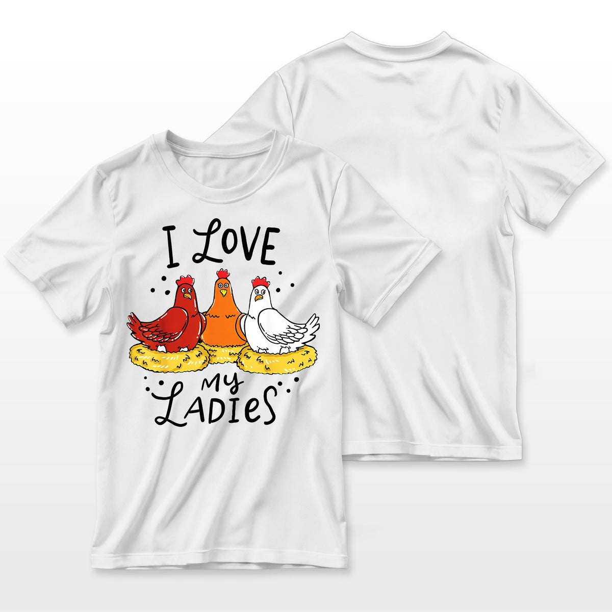 Chicken Chicks Eggs Farmer Funny Gift Farmer T-Shirt
