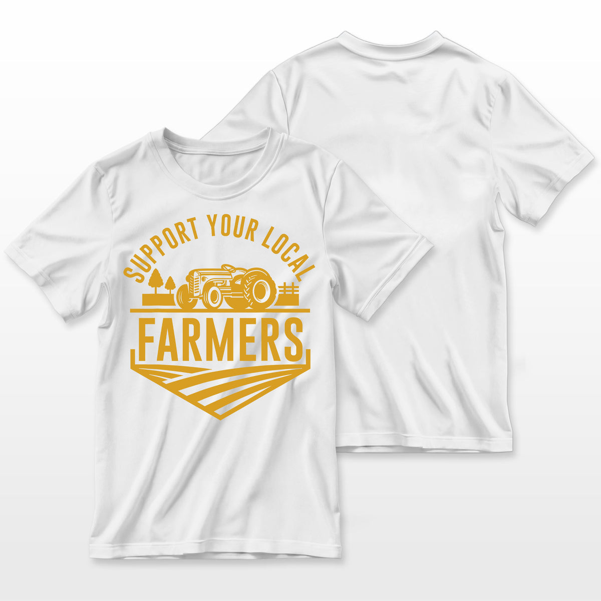 Farm Local Food Patriotic Farming Gift Idea Farmer T- Shirt