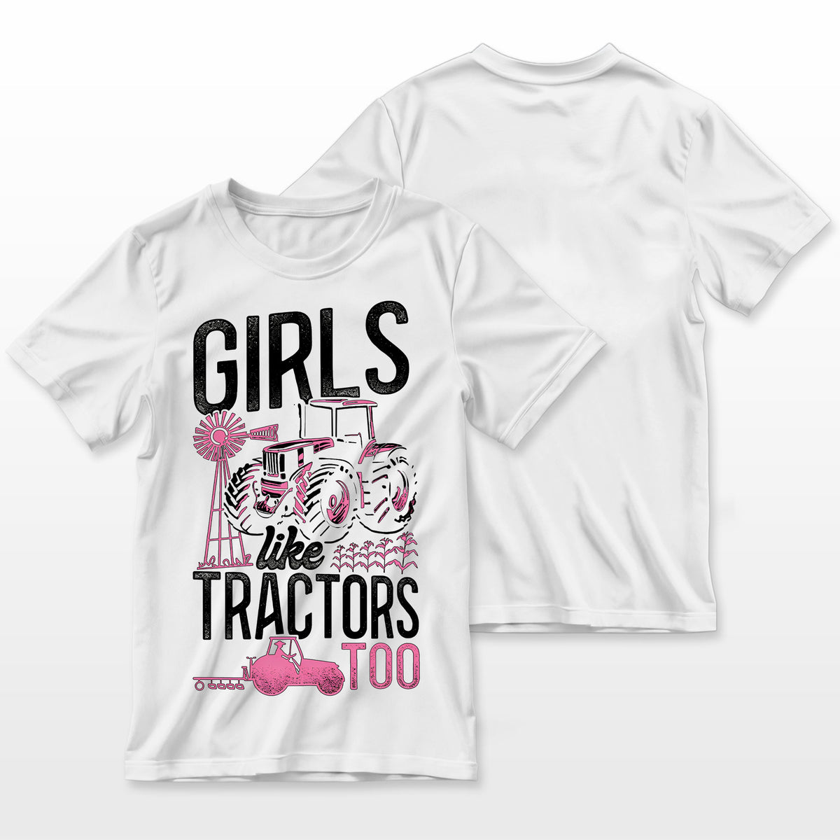 Farming Farmer Girl Tractor Tractor Vintage Girls Like Farmer T-Shirt