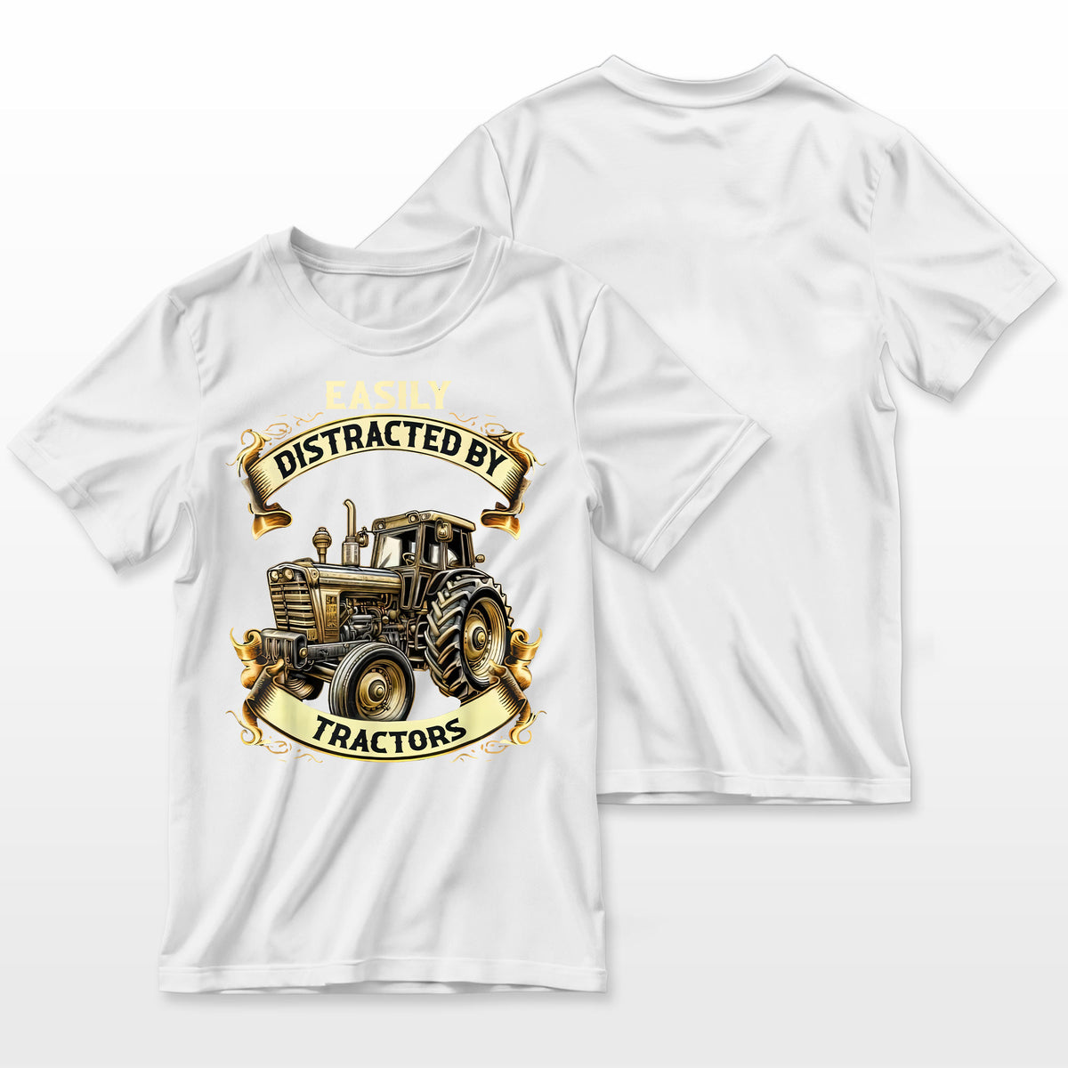 Cool Easily Distracted By Tractors Fun Farmer Farming Gift Farmer T-Shirt
