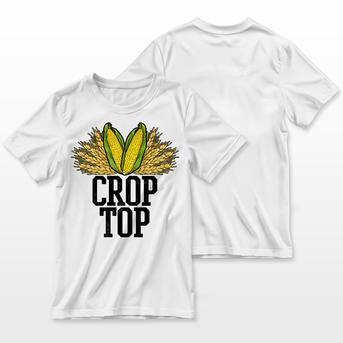 Crop Top Farm Pun Corn Farming Agriculture Funny Farmer Farmer T-Shirt