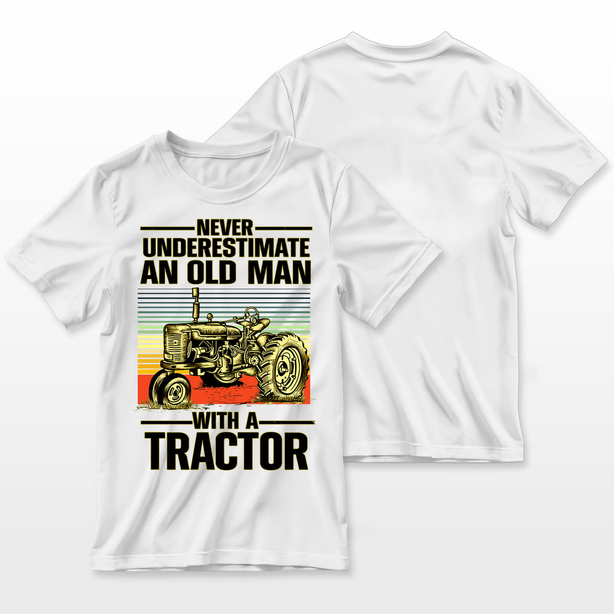 Cool Tractor Design For Grandpa Men Tractor Driver Farming Farmer T-Shirt