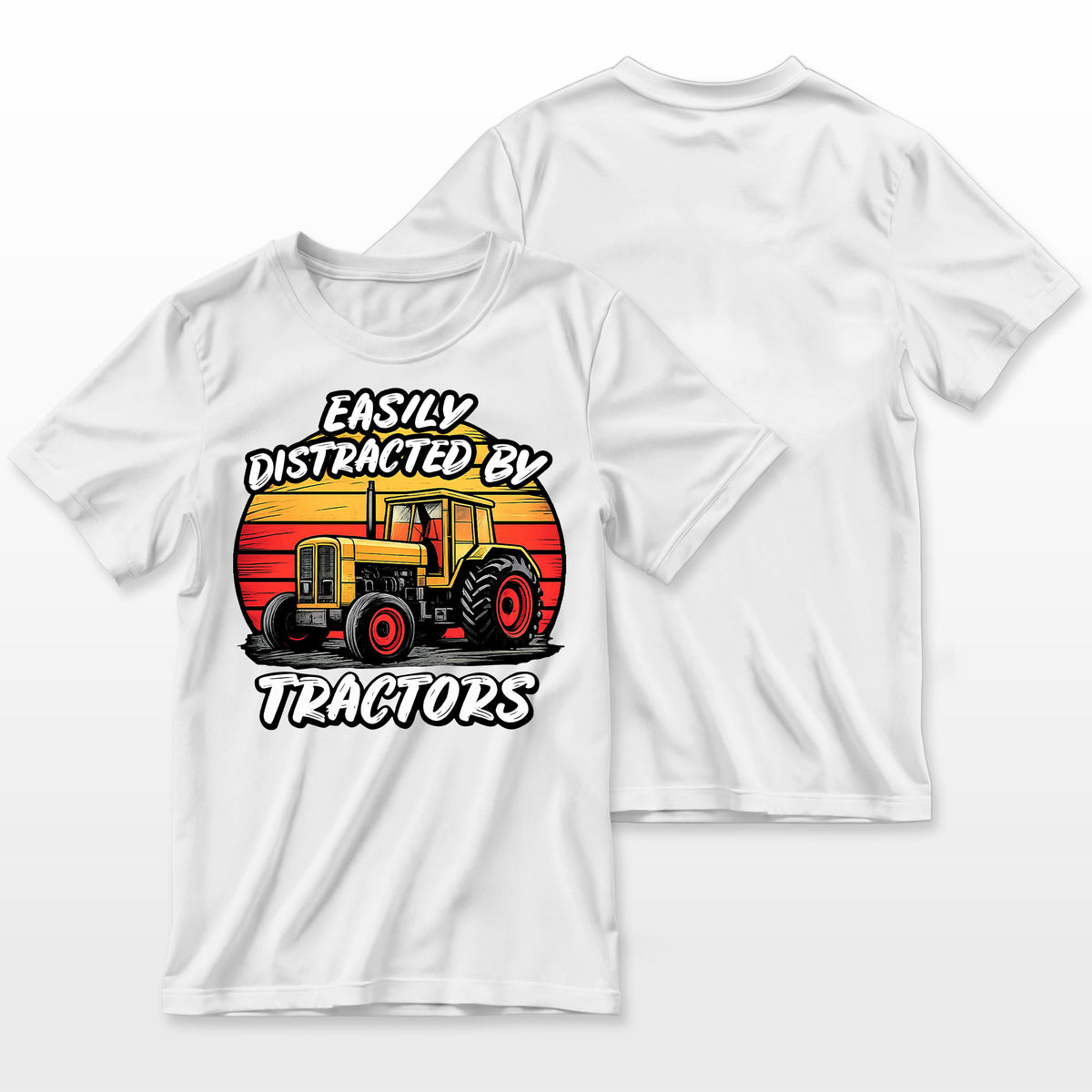 Easily Distracted By Tractors Fun Farmer Farming Gift Idea Farmer T-Shirt